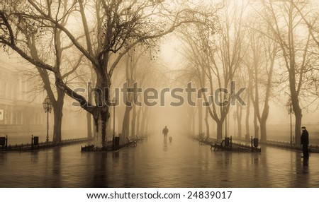 walking in fog