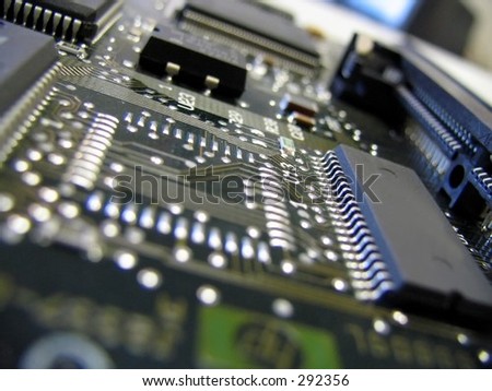 macro shot of computer chip