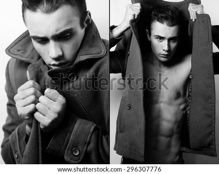 Handsome bare.chested young man good, athlete, beauty, hair, looking, style, beautiful