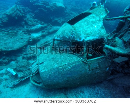 underwater plane wreck