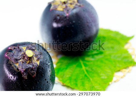 large round eggplant of a vegetable indigenous to Kyoto. Japan