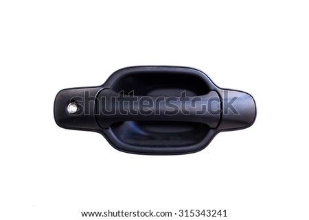 Car door handle of black
modern car