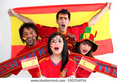 Spanish football supporters