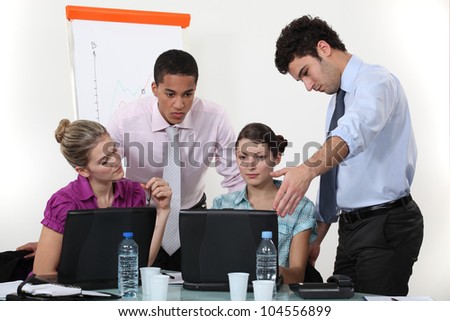 Students in sales training