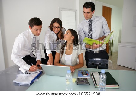 Business group preparing a proposal