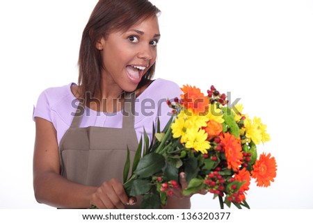 Florist excited