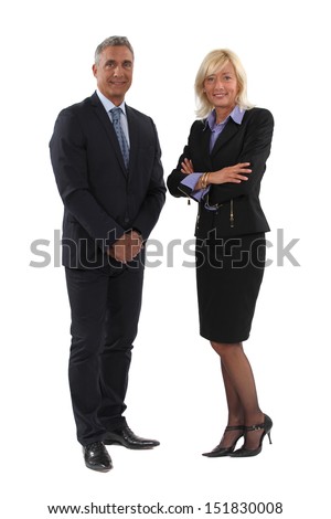 Full Length Business Couple