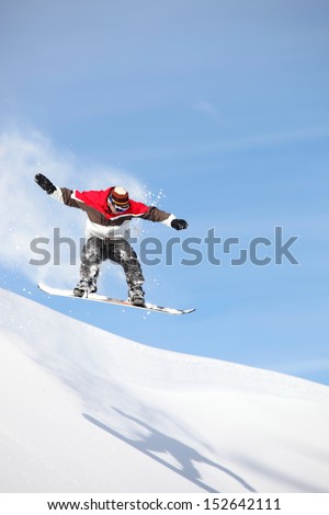 Snowboarder Performing Impressive Jump