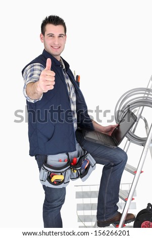 Electrician giving thumbs-up