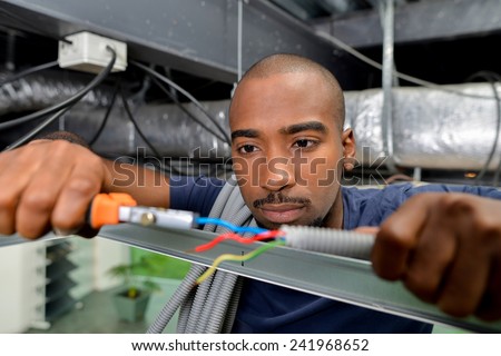 Electrician likes his job