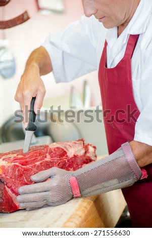 Experienced butcher knows how to prepare beef