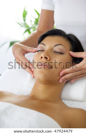 Beautician giving a massage