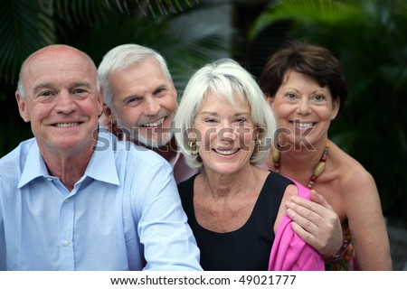 Portrait of happy senior people