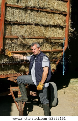 Portrait of a man in a farm