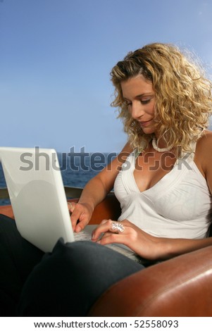 Woman with a laptop computer