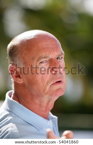 Portrait of a senior man upset