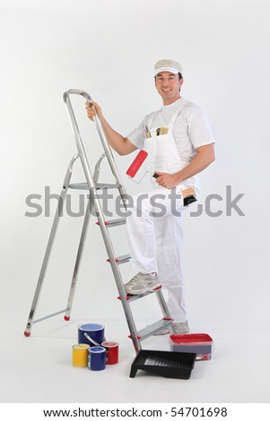 ladder white background