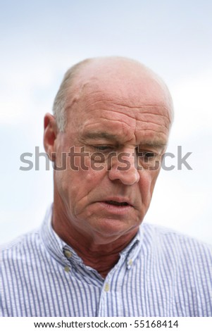 Portrait of a senior man pensive