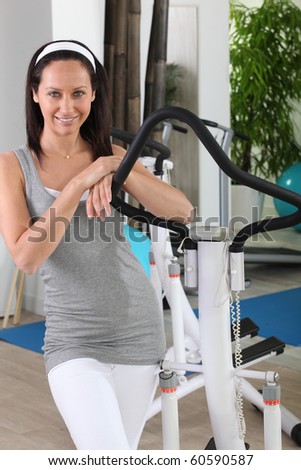 Woman in sports room