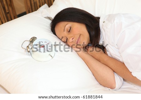 Portrait of a woman asleep