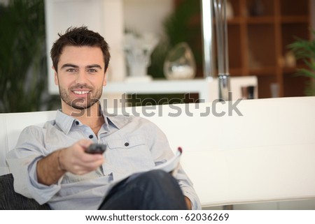 Man with a remote