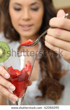 Cocktail of strawberry