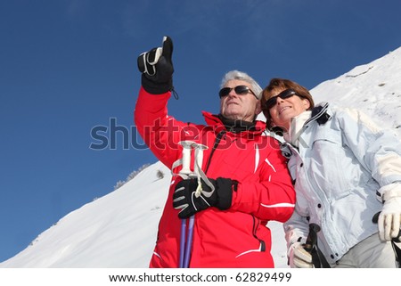 Senior couple at mountain