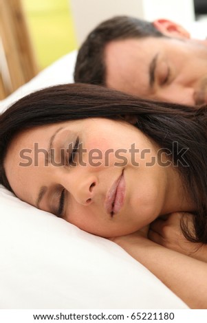 Portrait of a sleeping couple