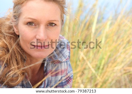 Woman in long grass