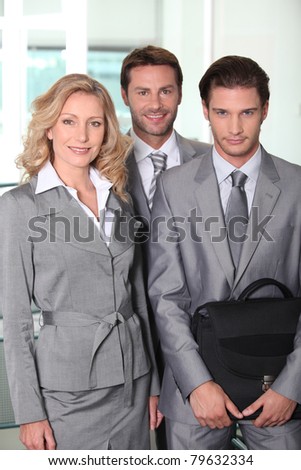 Business colleagues smiling