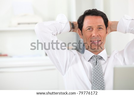 relaxed businessman close-up