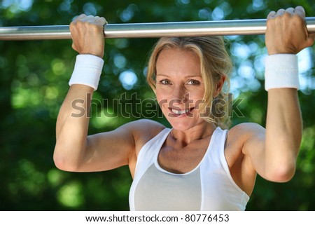 Woman circuit training