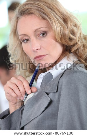 Businesswoman thinking