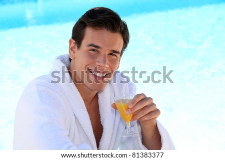 Guy by the pool