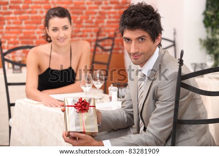 guy inviting his belle to restaurant
