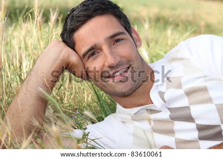 Man lying in the grass