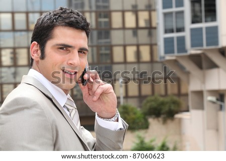 Young man having conversation on phone