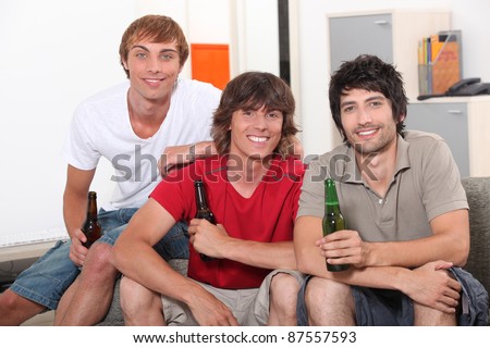 roommates drinking beer