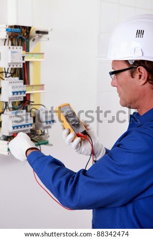 portrait of an electrician