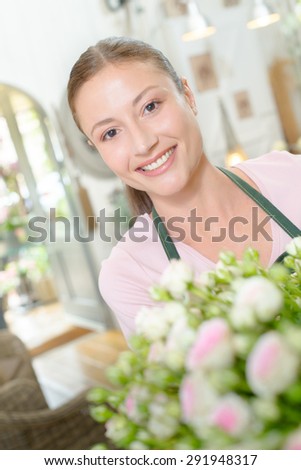 Florist at her work