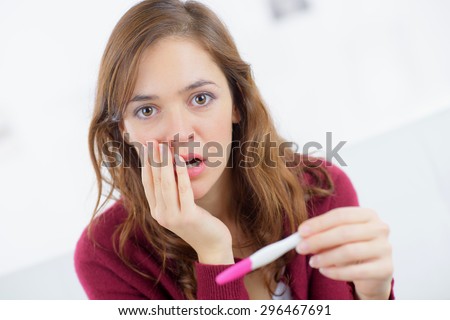 Shocked at pregnancy test result