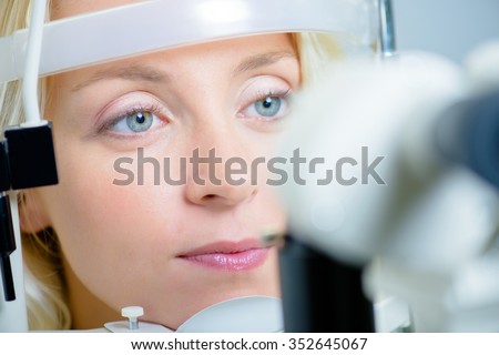 lady having eye examination