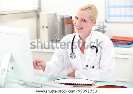 Female doctor in consultation
