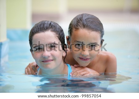 Kids in the swimming pool