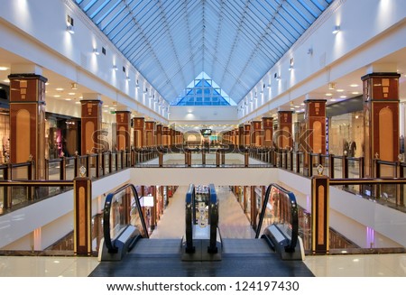 Interior Of Modern Shopping Center