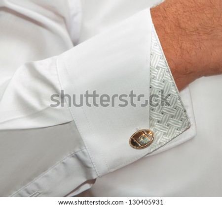 Shirt with cuff links