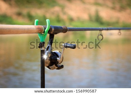 big game fishing reel and rod
