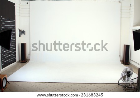 Interior of the modern photo studio