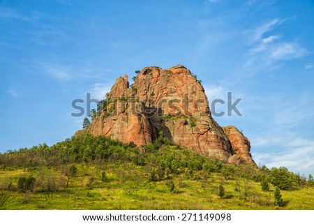 Beautiful rocks in the Balkan Mountains named Pine stone (Borov kamuk), Bulgaria.
