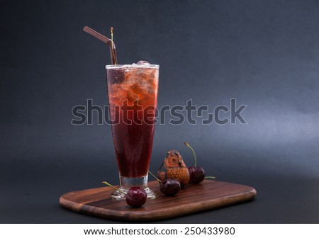 Long island ice tea cocktail   isolated on black background